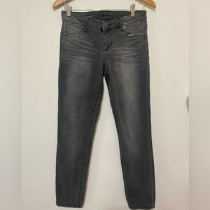 Kut from the Kloth women's size 4 Diana skinny jeans in distressed black